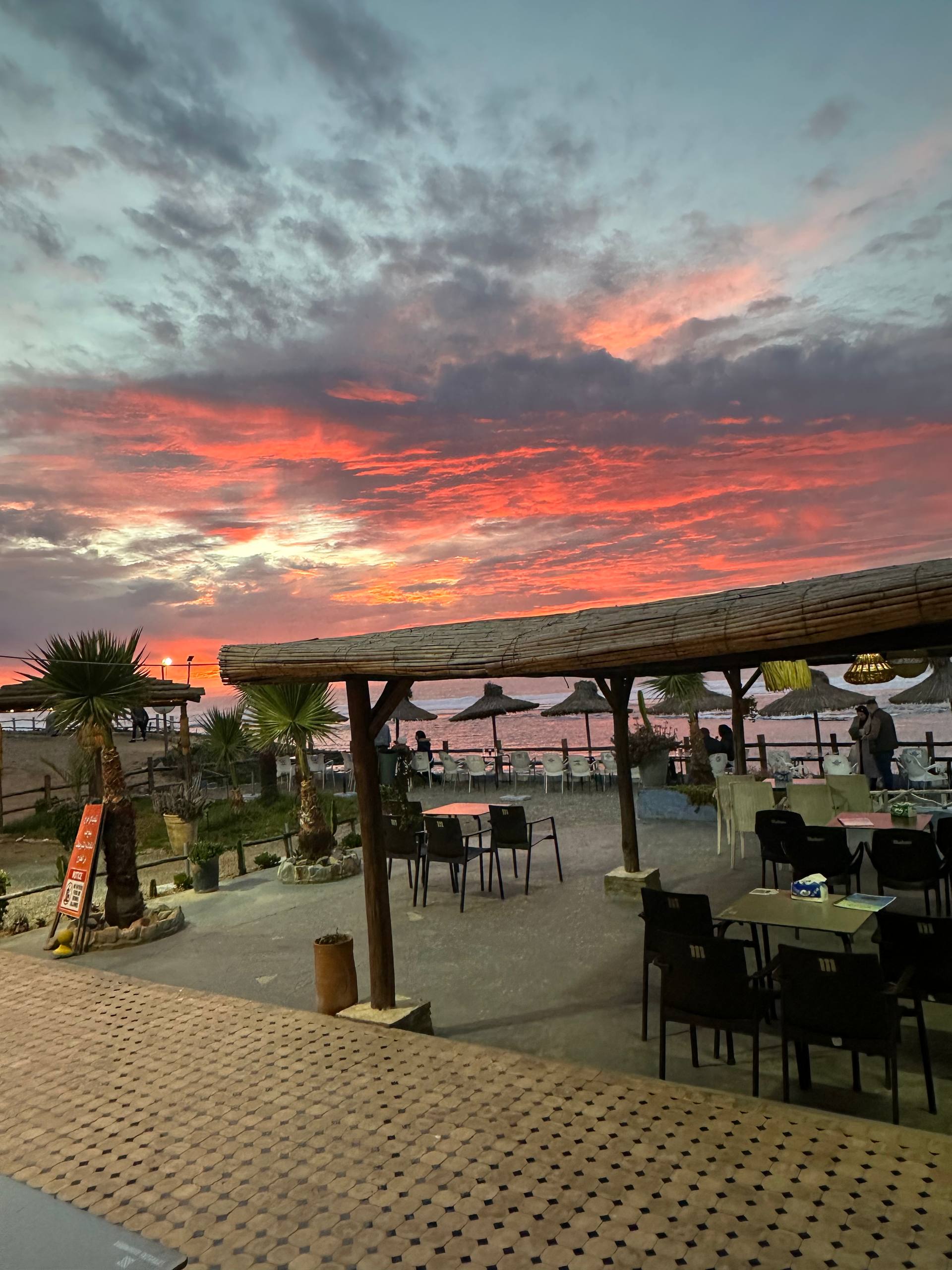 Cafe Daya ocean sunset view
